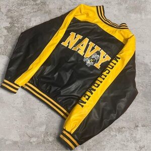 Us Navy Steve & Barry's Black and Yellow Varsity Jacket